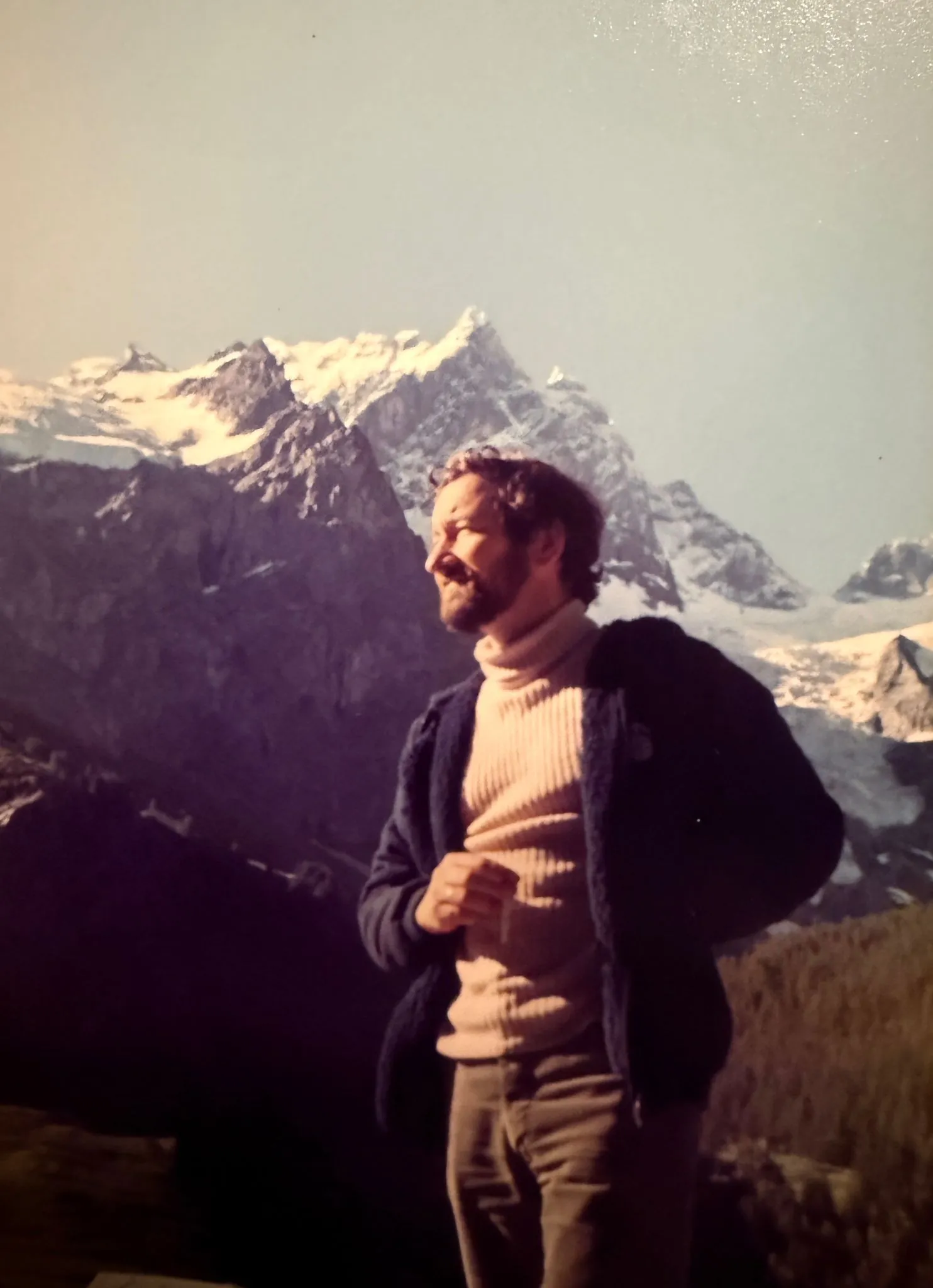 Tom Goss Snr in the swiss alps